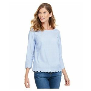 Vineyard Vines Scallop Edge Blouse